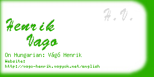 henrik vago business card